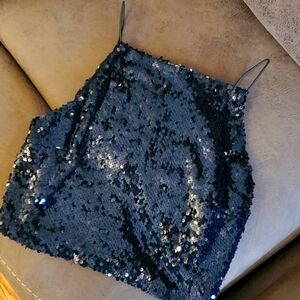 BLUSH BJ sequined halter womens size medium